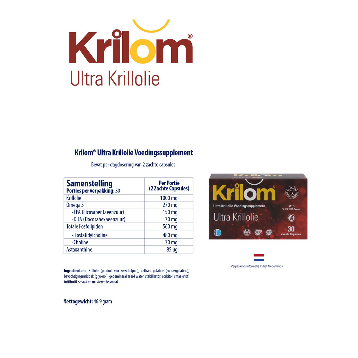 Krilom Ultra Krillolie | Omega-3-supplement