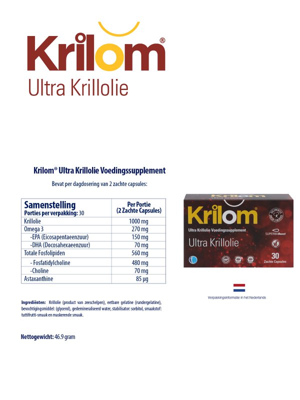 Krilom Ultra Krill Oil | Omega-3 tilskud
