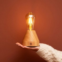 Zavi Lichtbruine oplaadbare tafellamp