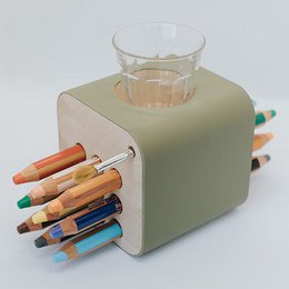Stiftehalter für Kinder aus Holz "creative cube"