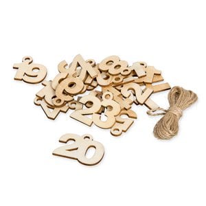 Wooden numbers 1-24 2pb x 1 set
