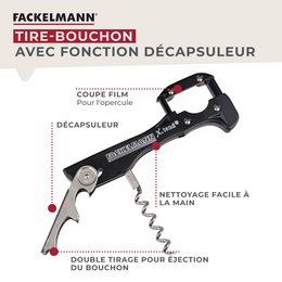 Corkscrew bottle opener 13 cm Fackelmann Bar Concept