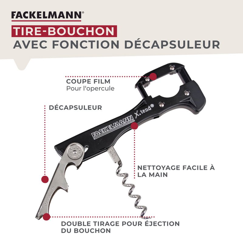 Corkscrew bottle opener 13 cm Fackelmann Bar Concept