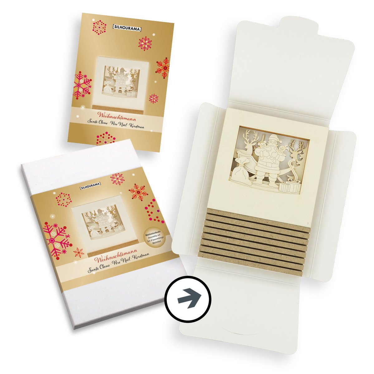 Weihnachtsmann-Silhoubox L