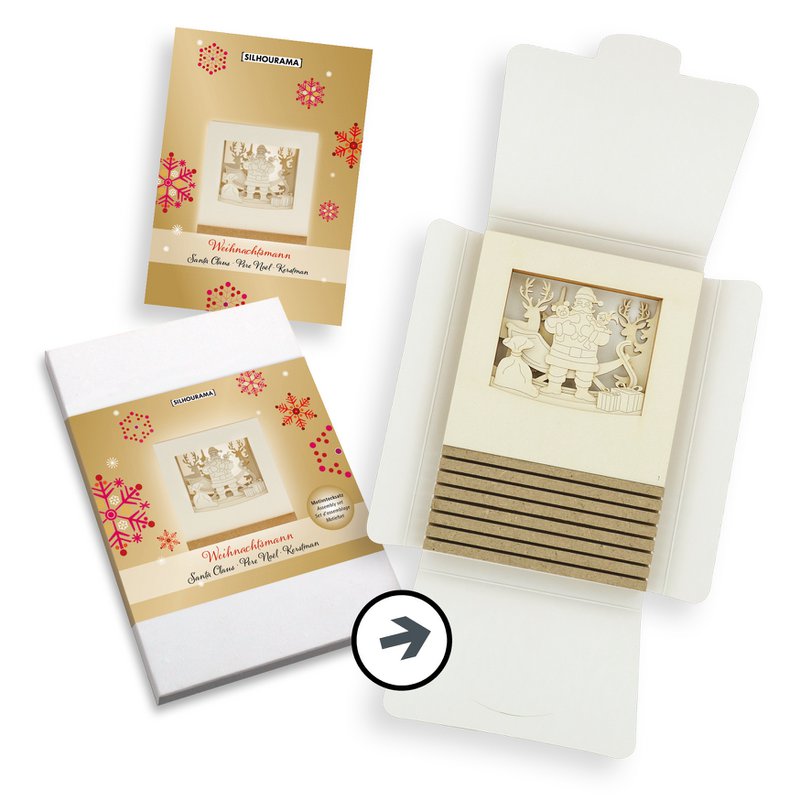 Weihnachtsmann-Silhoubox L