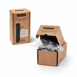 BLACK + BLUM Binchotan Aktivkohle | Wasserfilterstäbchen | 4er-Set