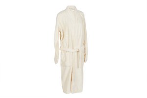 BATHROBE SET 2 COTTON 1X1X1 400GSM WOMEN CREAM TX210598