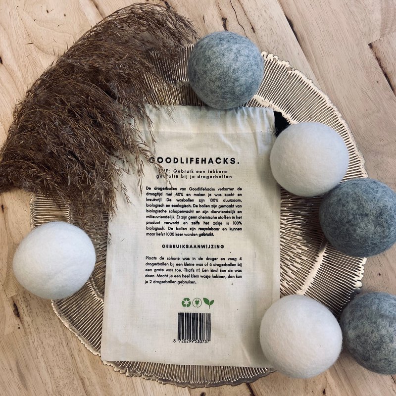 Goodlifehacks® New Zealand kulki do suszarki do suszarki z wełny pochodzącej ze zrównoważonej produkcji