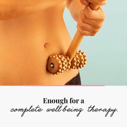Rouleau de massage en bois en forme de T pour cellulite Masseur de drainage lymphatique Maderotherapy