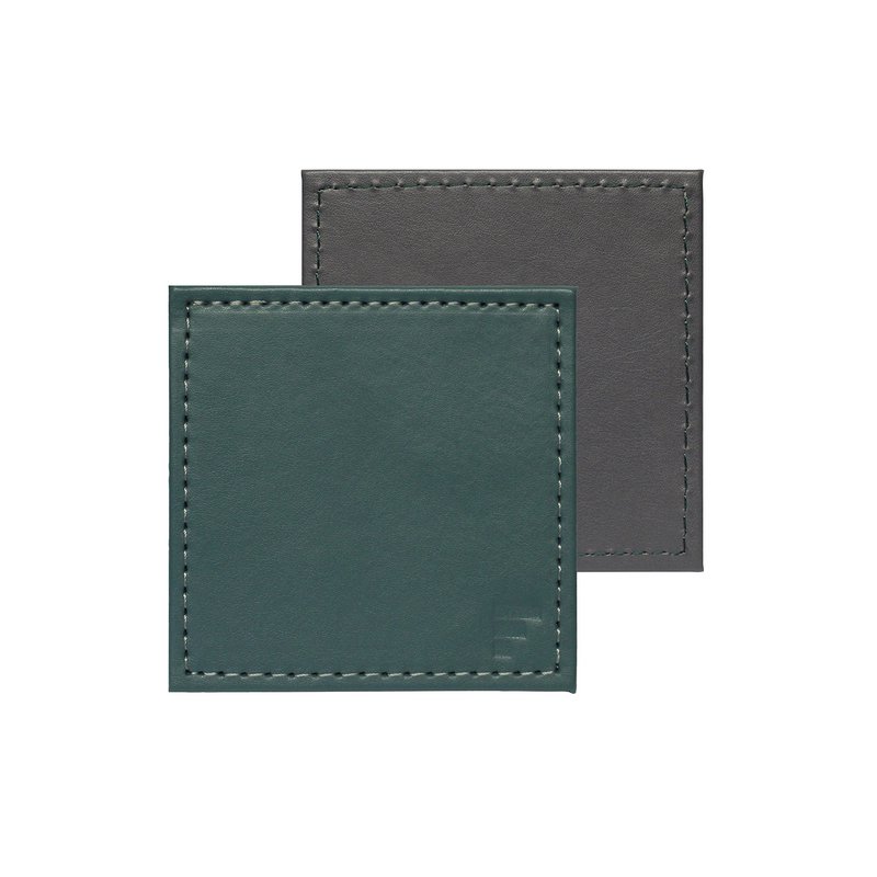 Onderzetters DUO, set van 4, petrol/antraciet