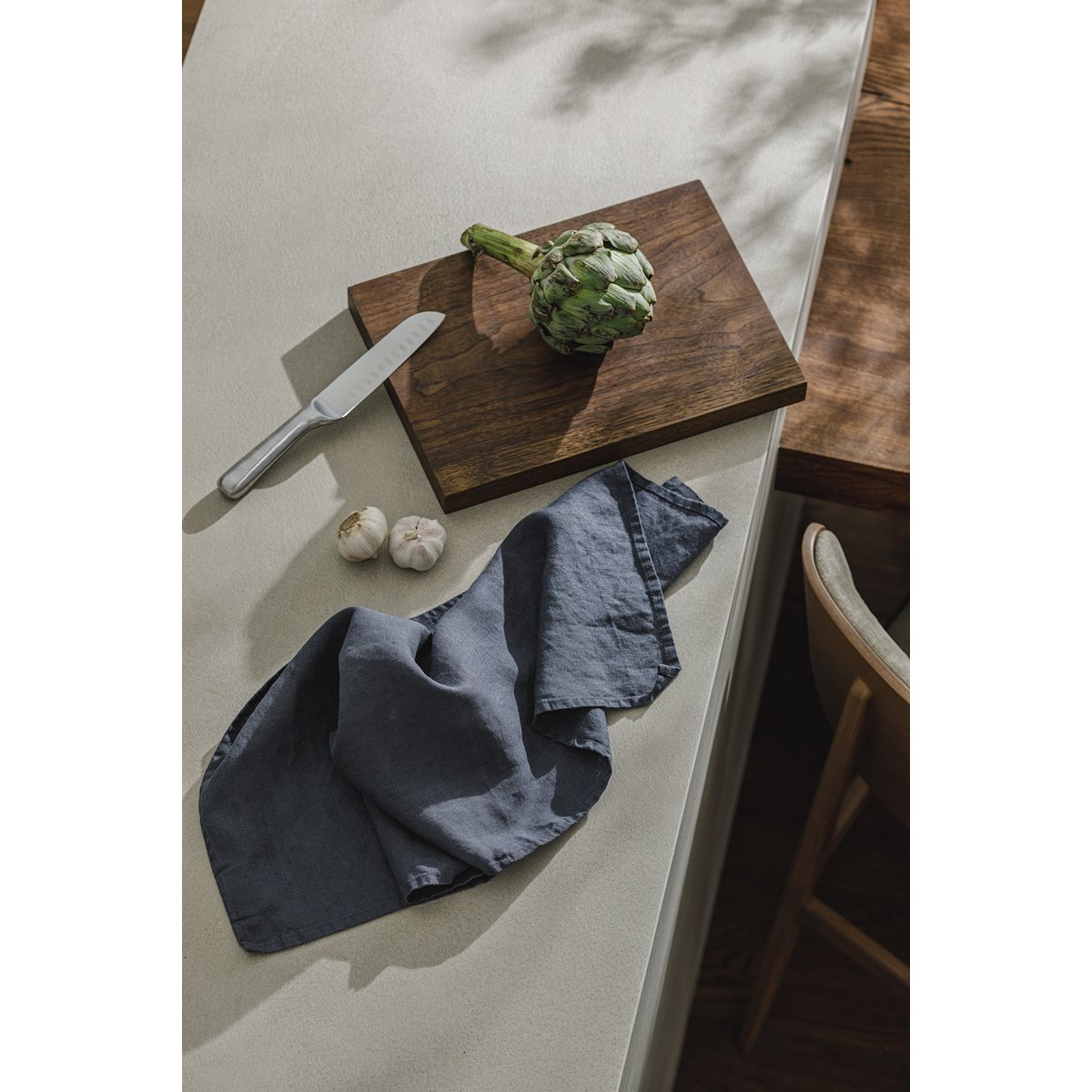 Paño de cocina / Azul noche, 100% lino