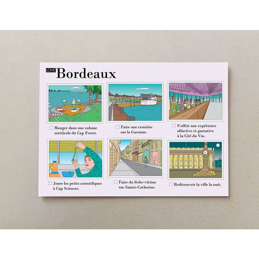 Illustrierte Postkarten Bordeaux