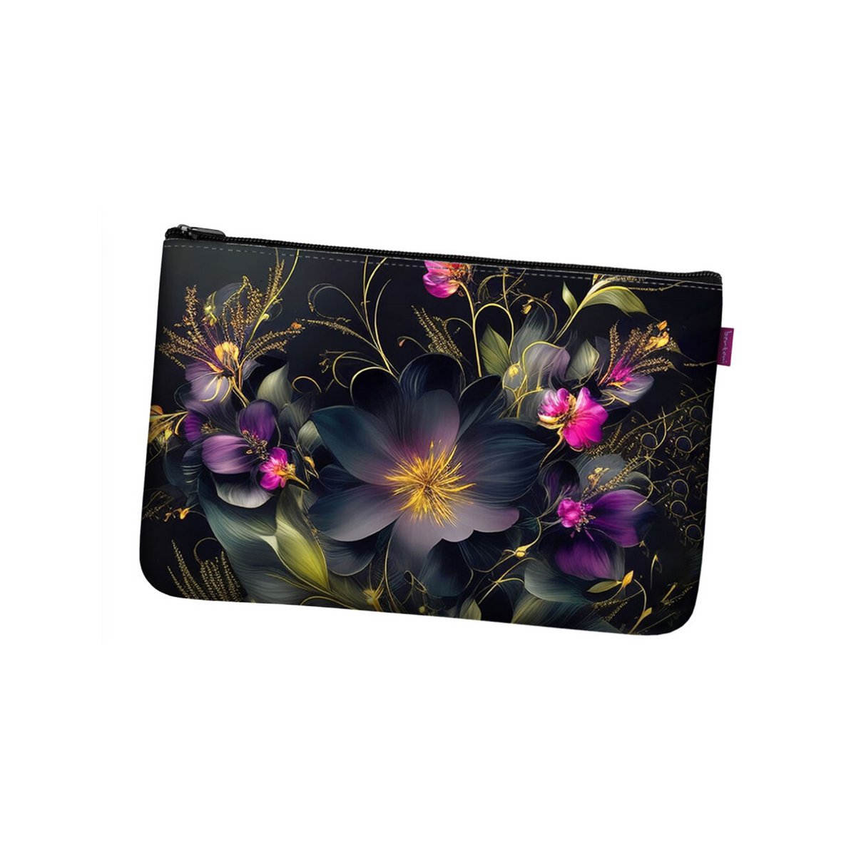 Maura clutch in antraciet vilten zaklijn Bertoni