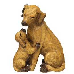Hund mit Welpe braun - klein