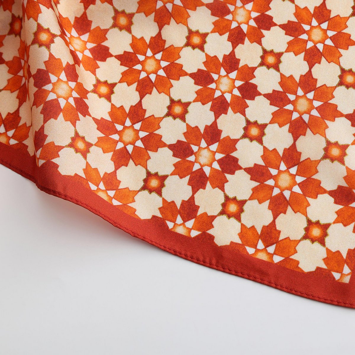 Silk Neckerchief Orange Islamic Art Print
