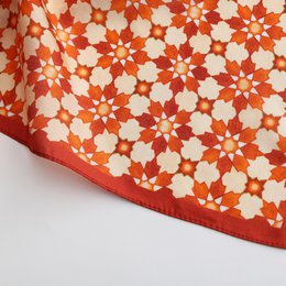Silk Neckerchief Orange Islamic Art Print