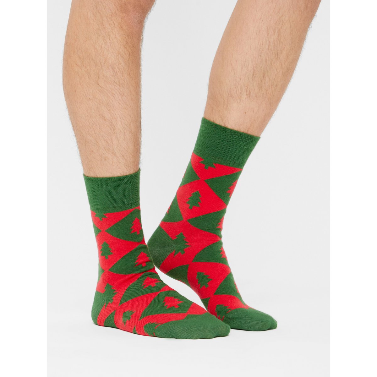 Bio-Socken Geschenkset Weihnachten - 2-Pack Socken mit weihnachtlichem Muster, Xmas