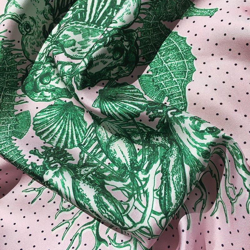 NEPTUNE Silk square 65cm Pink