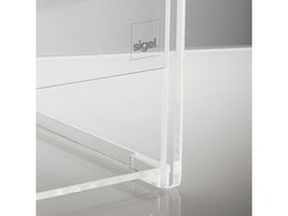 Promotional box Sigel transparent A5 21x36x21cm, including holder for pen and flyer