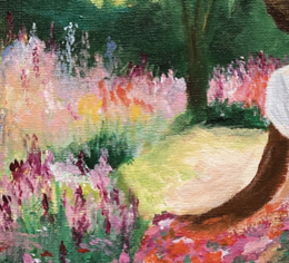 Póster Mujer en el jardín A4 | Impresión de arte botánico ? Elogio del estudio