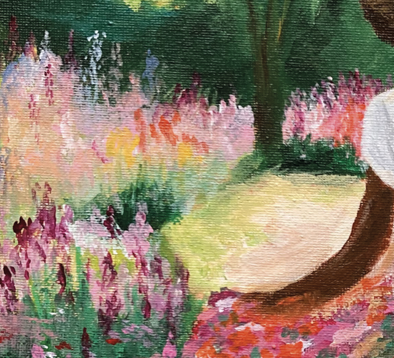 Póster Mujer en el jardín A4 | Impresión de arte botánico ? Elogio del estudio