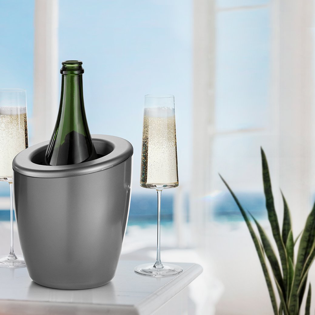DEMI METAL – Wein- und Champagnerkühler mit Gelbeutel-Set