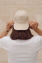 Casquette homme coton beige