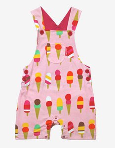 Bio-Baumwoll Kinder Latzhose mit Eiscreme-Druck