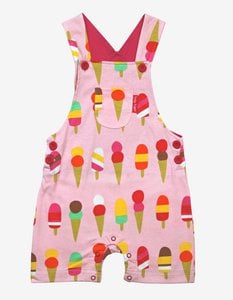 Bio-Baumwoll Kinder Latzhose mit Eiscreme-Druck