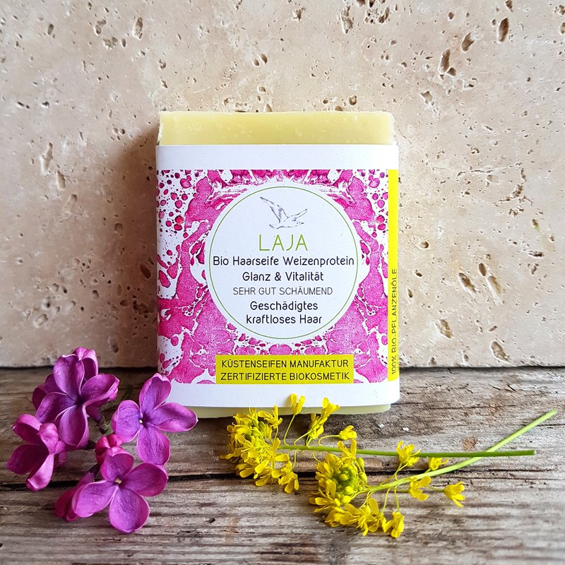 LAJA Lavender Hair Soap for damaged hair