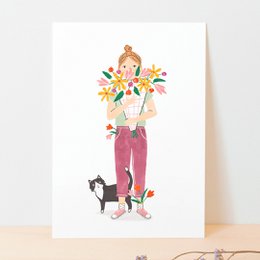 Cartolina | Ragazza dei fiori