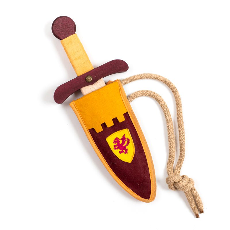 DAGGER KAMELOT + POUCH  "BURGUNDY" - ST406FD