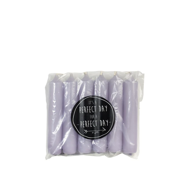 Cadeau dinerkaars - Lavender - 2,1 x 12 cm - 20 sets