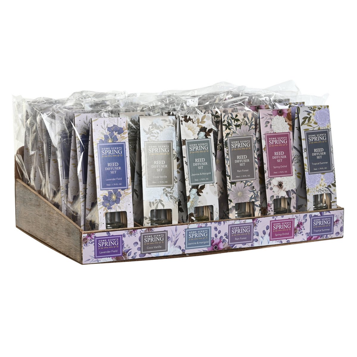 AMBIENTADOR MIKADO CRISTAL 6X6X21 50 ML, FLORAL 6 IN205914