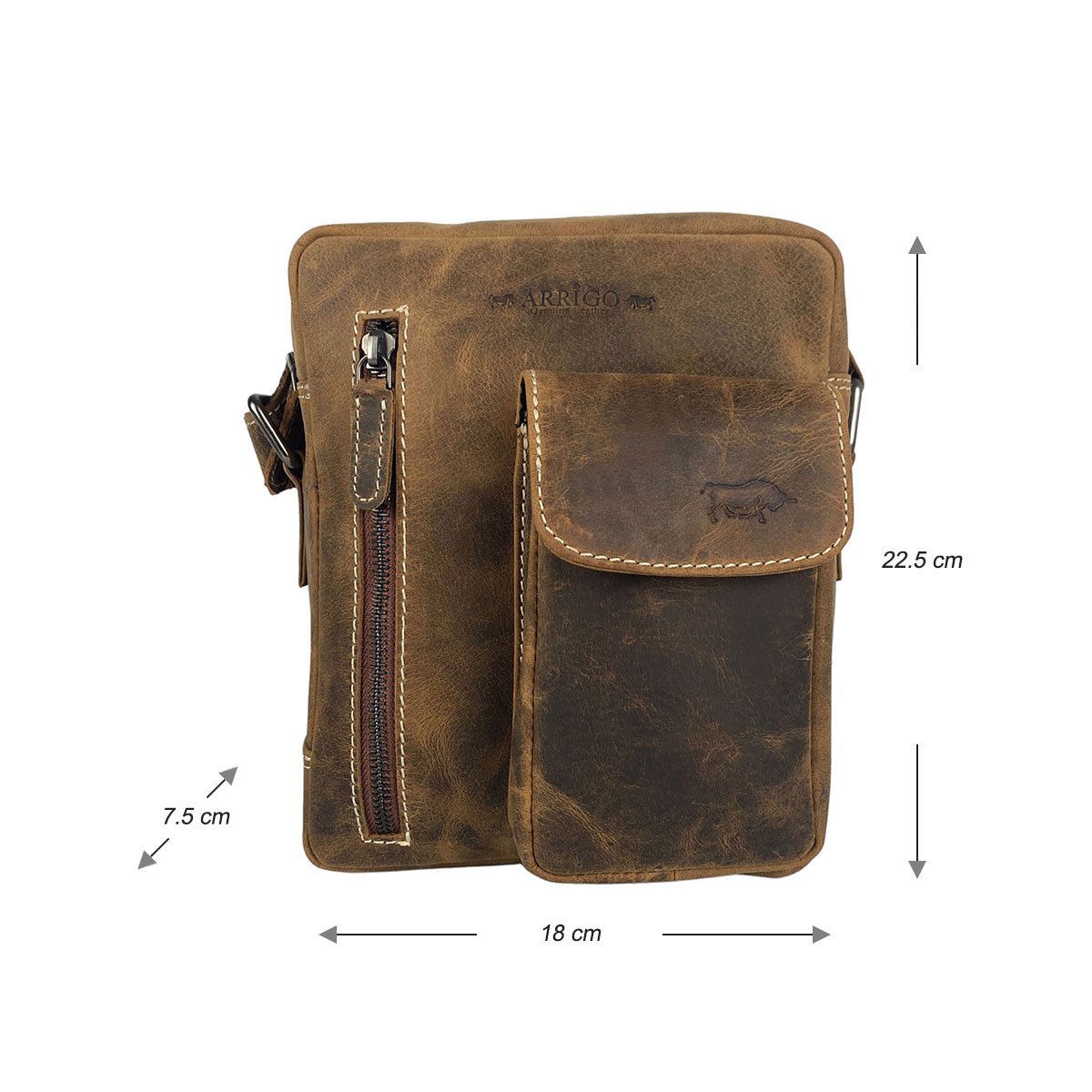 Bolso De Hombre O Bolso De Mujer En 3 Colores De Piel De Búfalo - Bandolera De Mujer O De Hombre