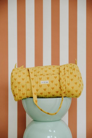 Wochenendtasche gelbes Herz
