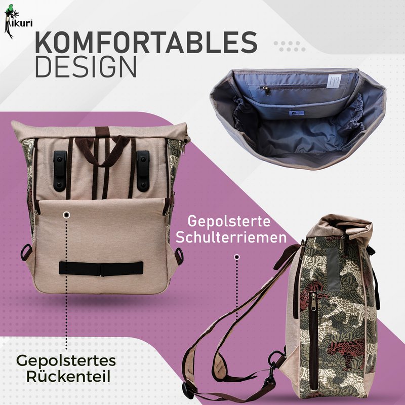 Kombination af cykelpose / rygsækbagageholder - dyr