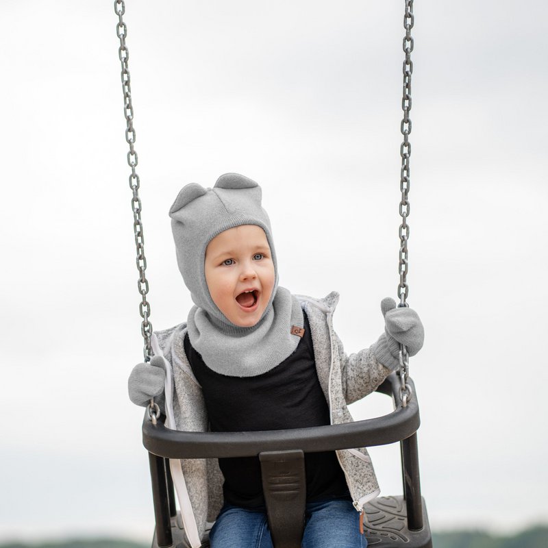 Kids' Knit Double Mittens Merino & Cashmere