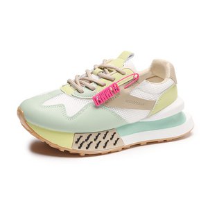 Daddy atmungsaktiver Sommer-Sneaker aus echtem Leder mit dickem Boden, Damenbekleidung, Argan-Sneaker