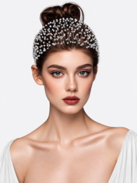 Luxe Knitted Crystal Hairnet