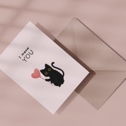 Eco Greeting Card — I Meow You