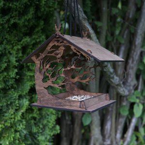 Vogelhäuschen – Hängendes Vogelhäuschen aus Holz