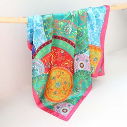 Satin bandana scarf baroque Ocean
