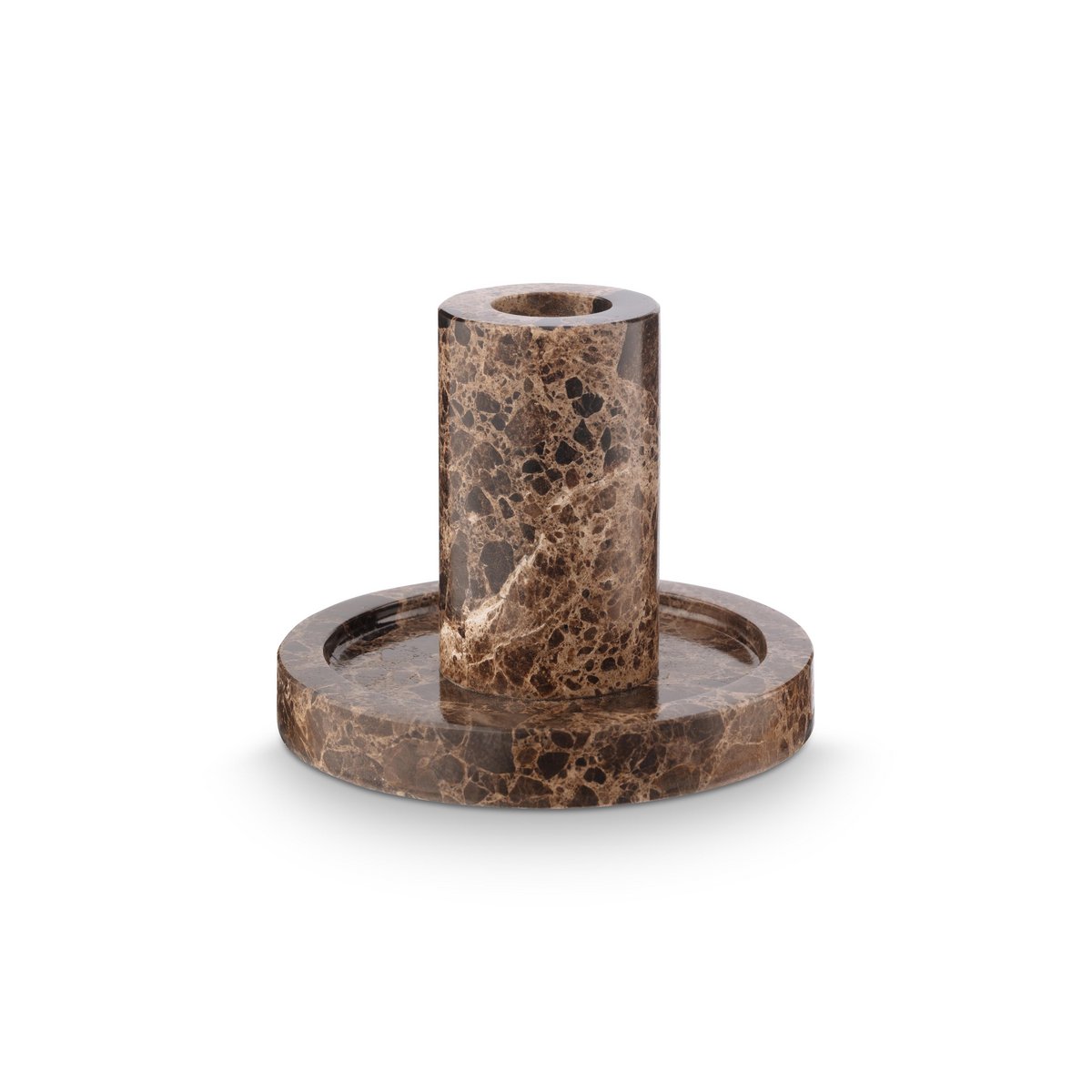 Candle Holder Marble Brown 10.2x7.9cm