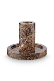 Candle Holder Marble Brown 10.2x7.9cm