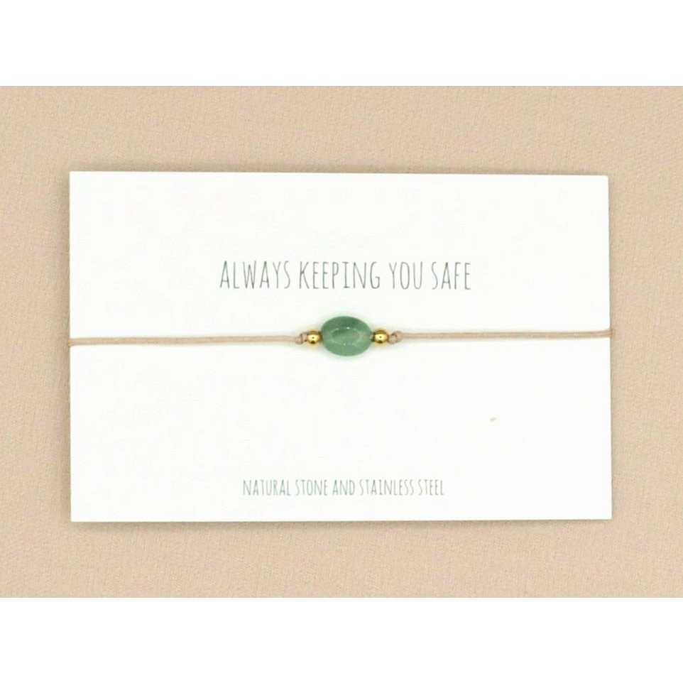 Armband ovaal aventurijn goud,zilver roestvrijstaal