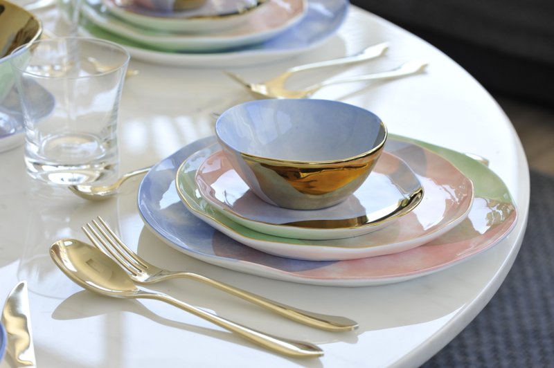 Assiette Plate Tricolor-Paradise
