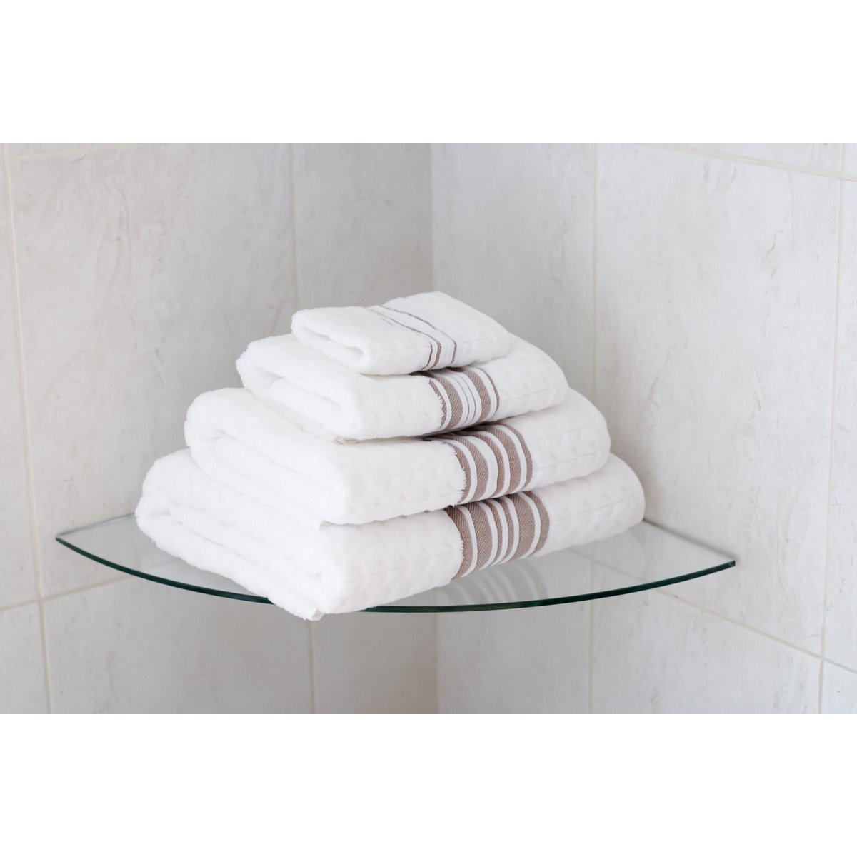 Bear White Towel Set