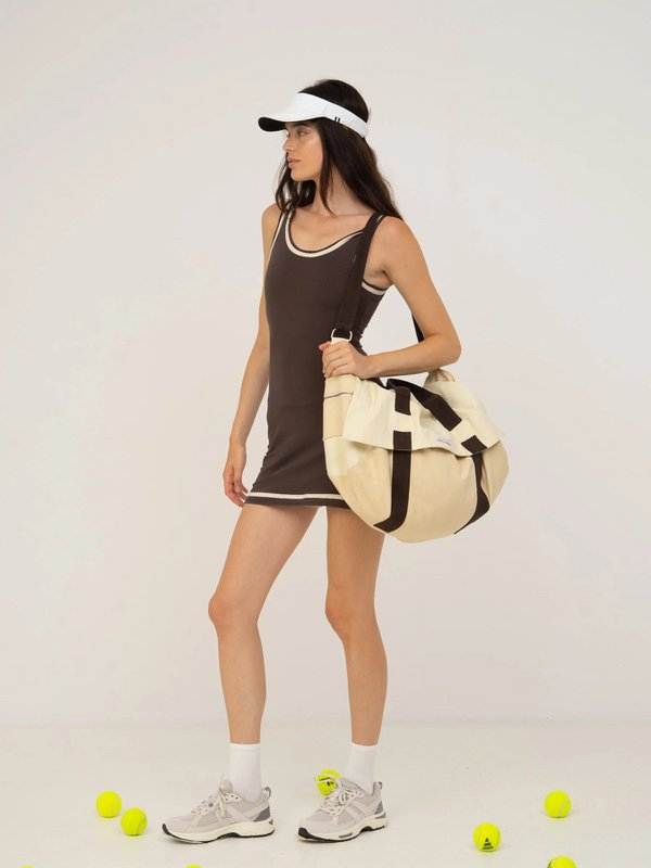 Borsa sportiva Form Beige e Marrone