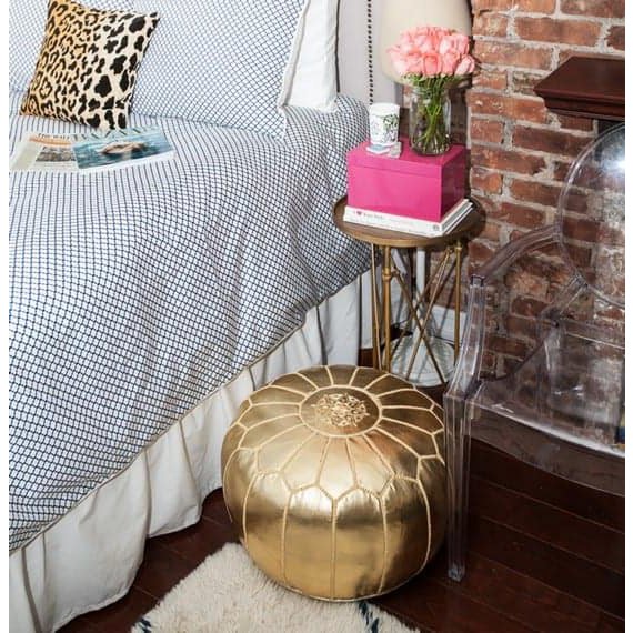 Marokkaanse pouffe - goud